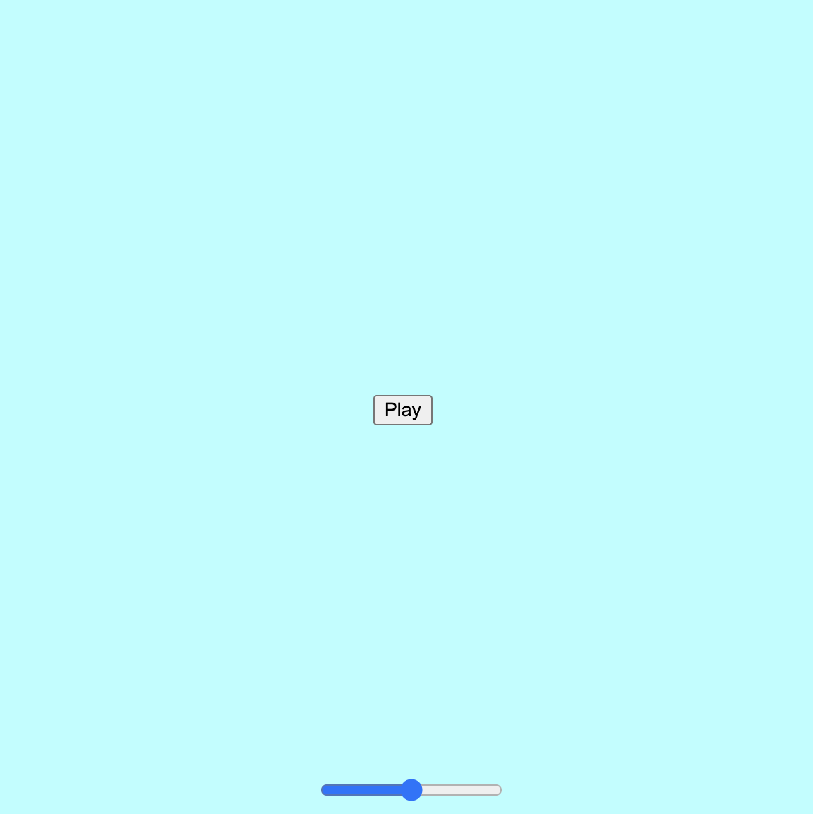 I started by following along in class with Jen and learning how to load a sound and modify the slider to control the volume. While looking at the createSlider reference on P5JS, I saw you could change the background colour from black to white with the slider. This made me wonder if I could change it using the full RGB spectrum. I was having trouble piecing the correct code together to do it, so I asked Claude what I was doing wrong. It told me I needed to use HSB colour mode, not the standard RGB mode, and then map it to the slider to make the background to have the 'hue' be a variable with the contrast and saturation being fixed. Then it worked! After that I looked at the code for the play button and added it in because I didn't want the sound to autoplay.