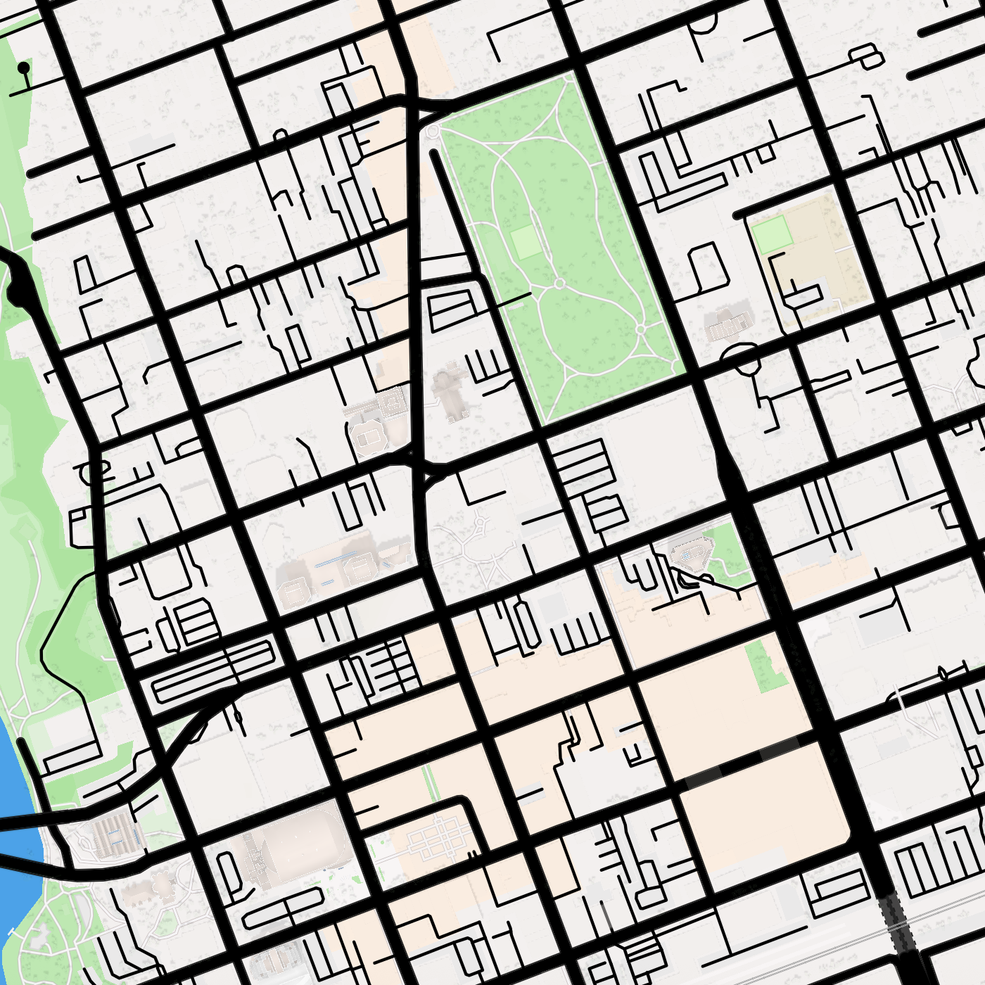 I started playing with the styles thinking about London, Ontario, since that was going to be the focus of my project. I played with the detail level by zooming in and out of the downtown core to see what I could capture, and realized I won't be able to get the more intricate details. I think this is okay because I want to focus more on the city as a whole, and not 1 region within the city.